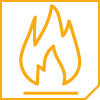 Icon Gefahrstoff / optimierter Brandschutz