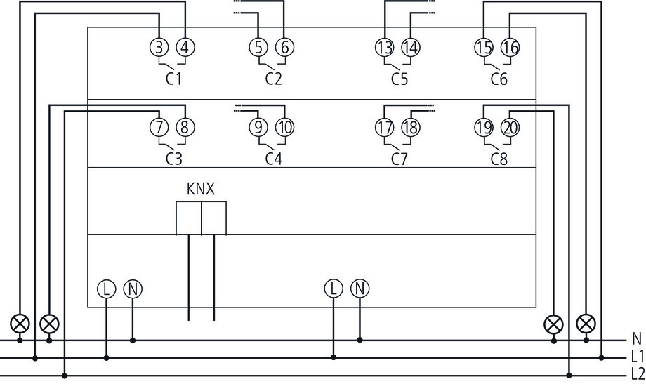 RM 8 I KNX | Actuators | KNX | Home and Building control | Theben